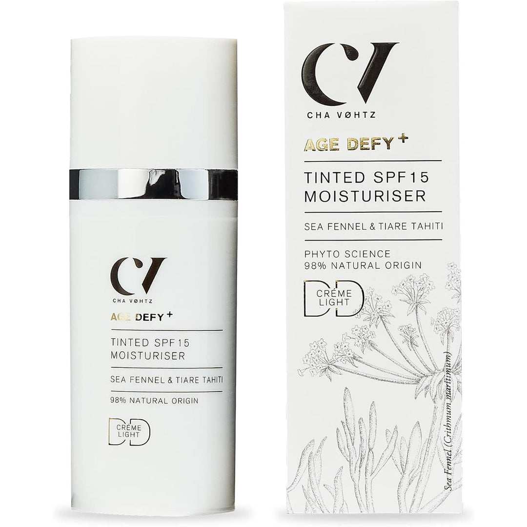 Age Defy+ Getönter Schutz-Moisturizer LSF15 – Leicht, 30 ml | Natürlich getönter Moisturizer von Cha