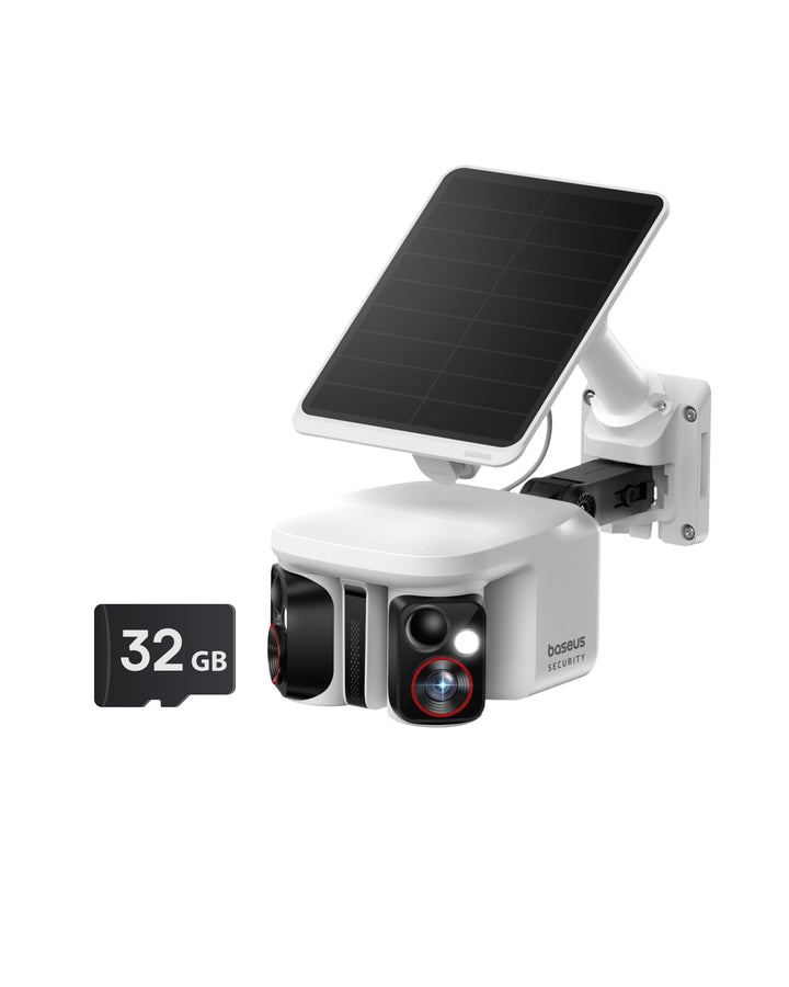 Baseus Security X1 Pro Überwachungskamera Aussen Solar WLAN, Kamera Überwachung Kabellos Dual-Kamera