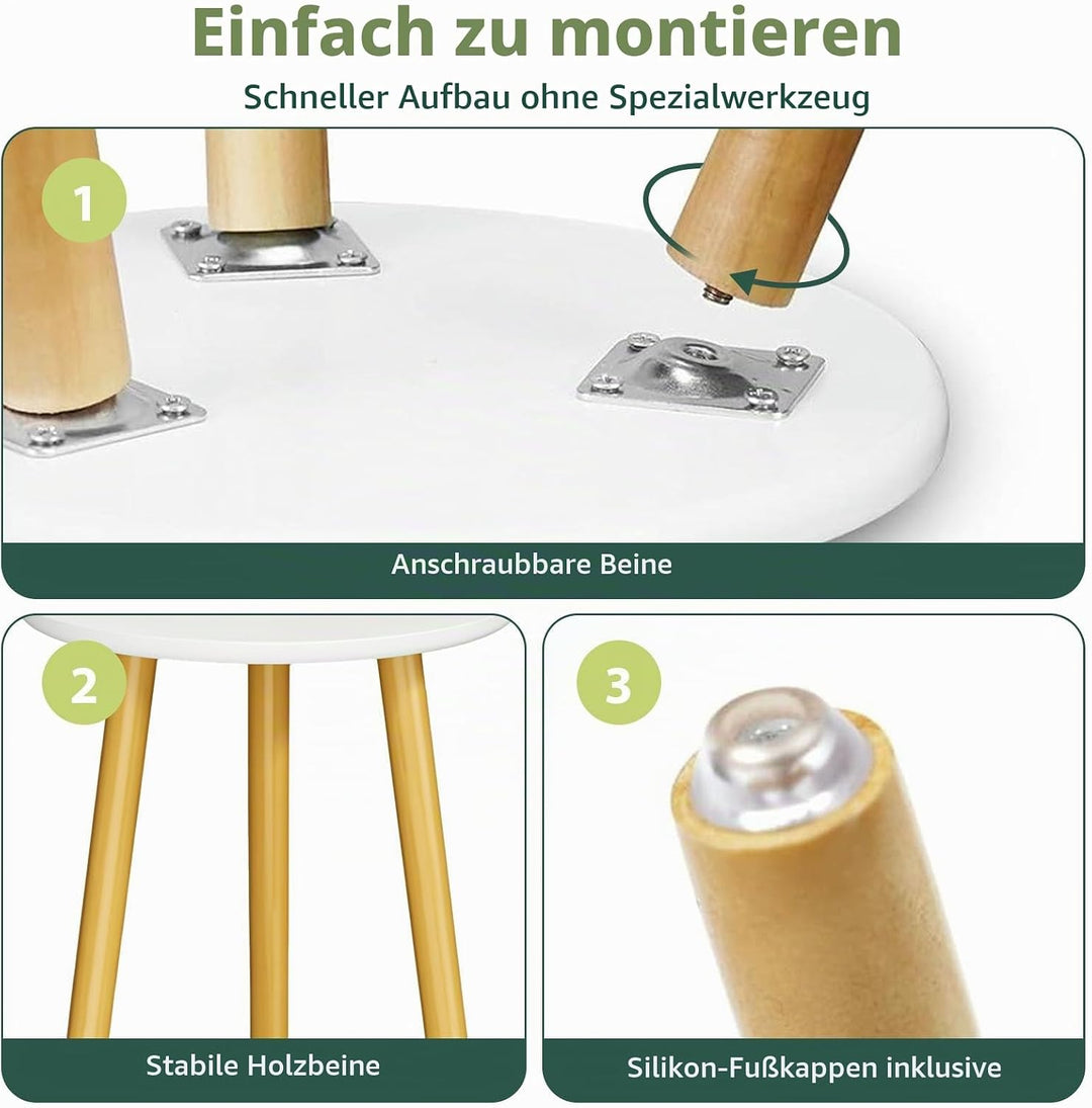 Pflanzenständer Hoch 42 cm, für Wohnzimmer, Balkon und Garten Deko, Moderner Pflanzenständer aus Hol