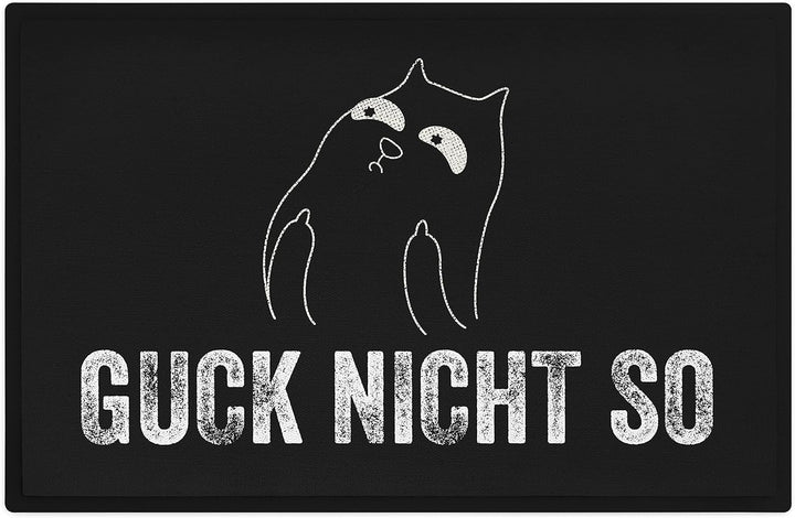 Trendation - Lustige Katzen Fussmatte Guck Nicht So Grafik Mittlerer Finger Katzenbesitzerin Humor F