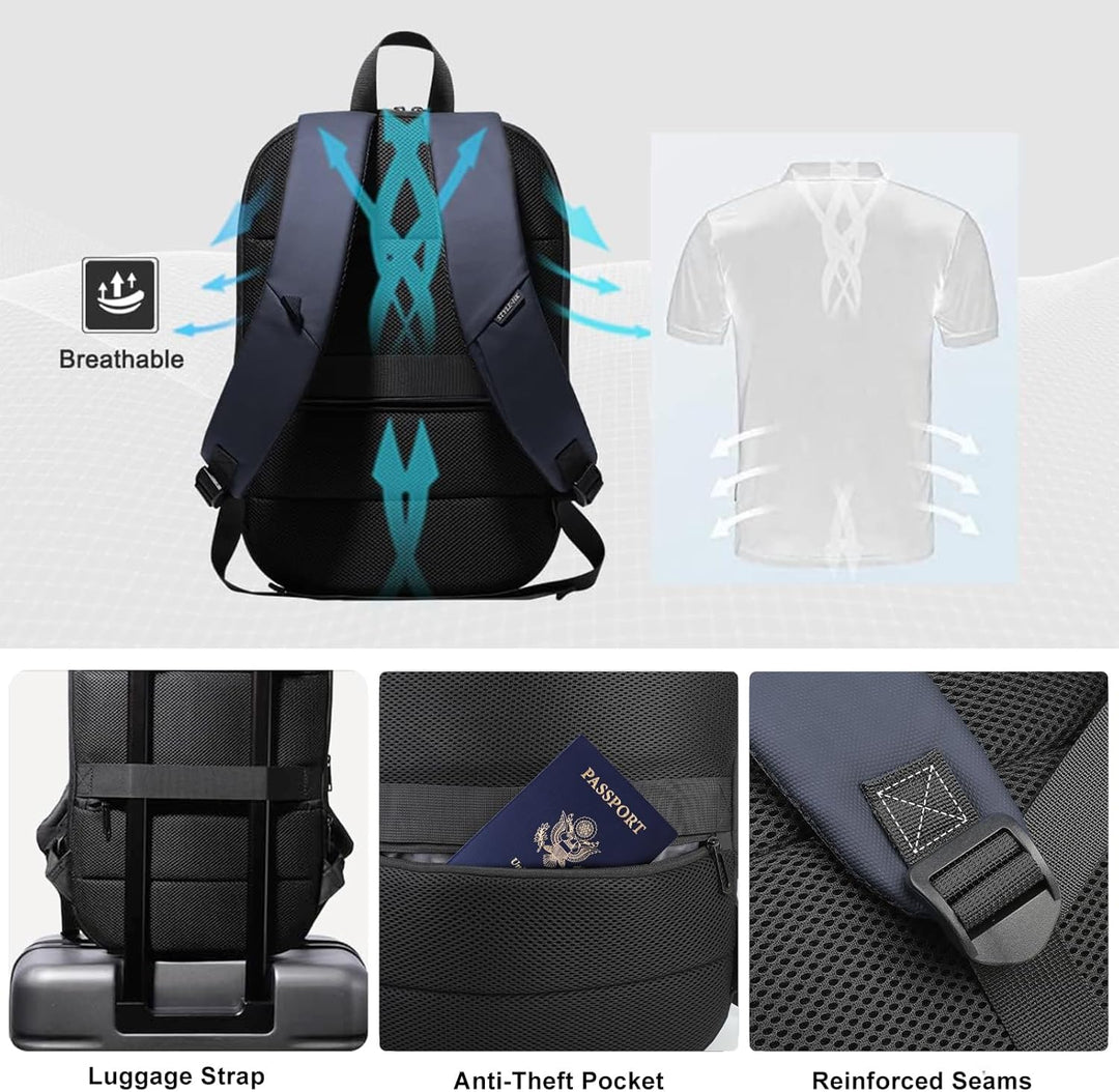 Laptop Rucksack Wasserdichter Gross mit USB-Anschluss Laptoptasche für 17 zoll Backpack Business Her