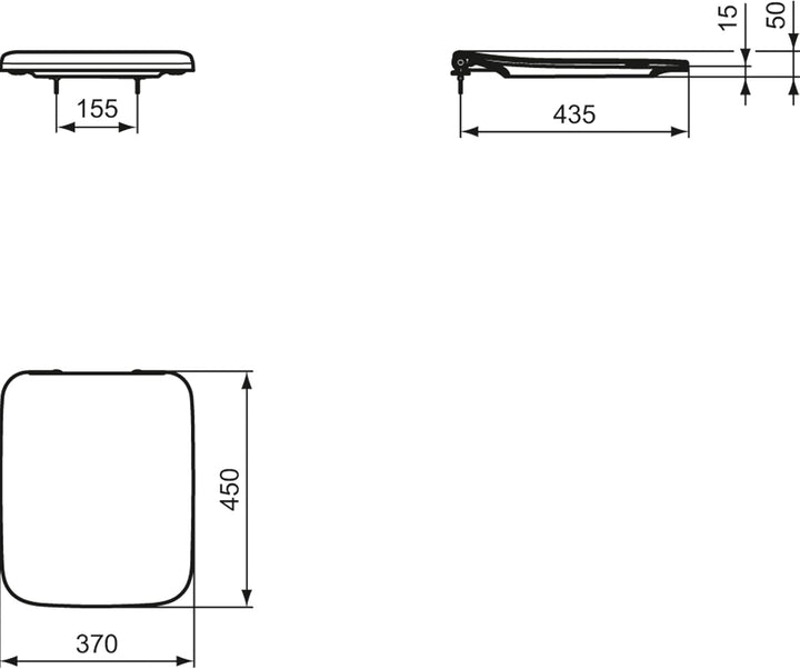 Ideal Standard T385701 Original Strada II WC-Sitz mit Softclosing, Wrapover Strada Ii Wrapover Weiss