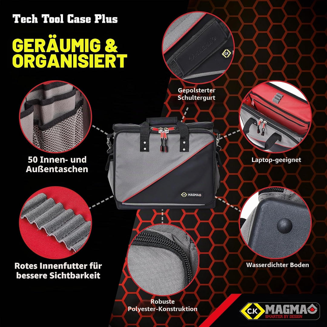 C.K Magma Werkzeugtasche Plus für Techniker | 460x210x420 mm | MA2632 | Effiziente Organisation | St
