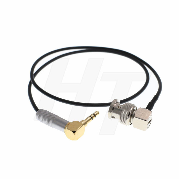 HangTon BNC 3,5 mm Stecker TimeCode TC Kabel für Videokamera oder Recorder mit BNC (50 cm)