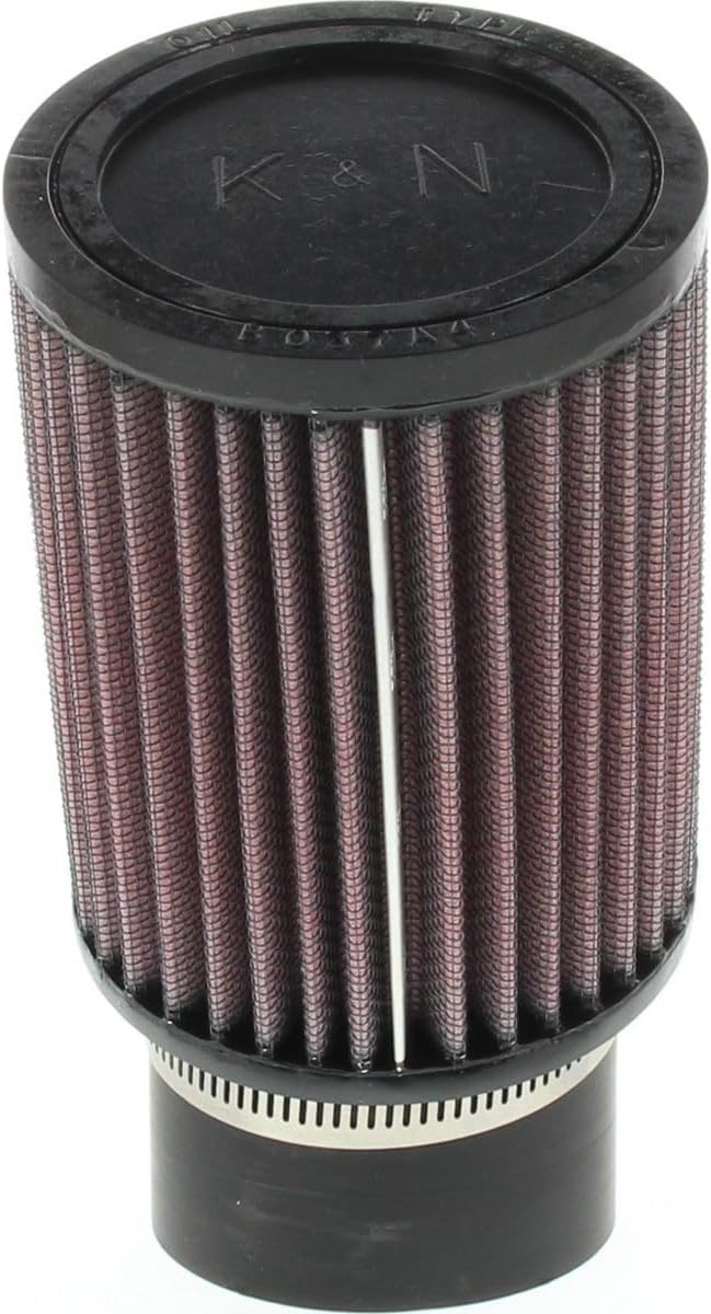 K&N RU-1760 KFZ und Motorrad Gummi Universalluftfilter, Rot