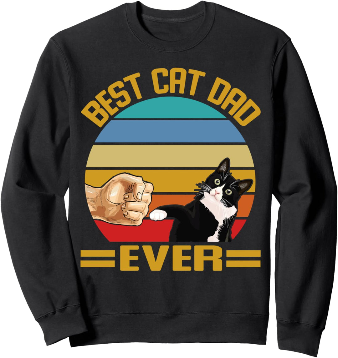 Best Cat Dad Ever Schwarze Katze bester katzenpapa Sweatshirt
