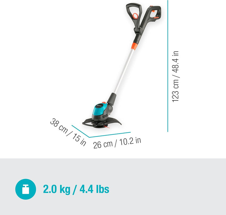 Gardena Akku-Trimmer EasyCut 23/18V P4A ohne Akku: Rasentrimmer mit 230 mm Schnittkreis, verstellbar