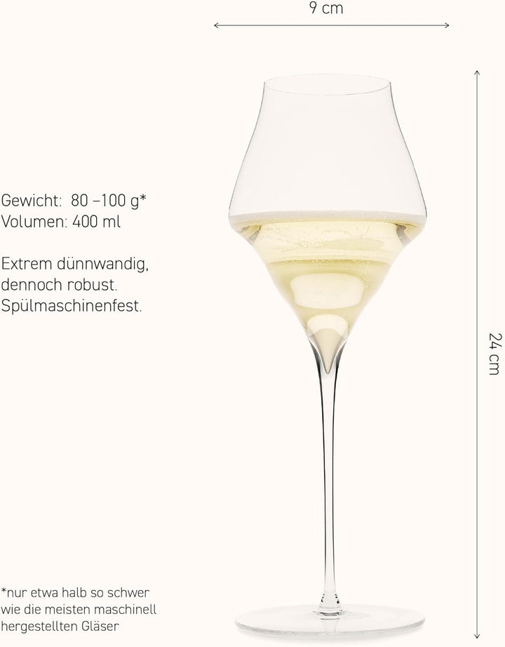 Josephine No. 4 | Champagne | Champagnergläser 6er Set designed by Kurt Josef Zalto 6 Stück (1er Pac