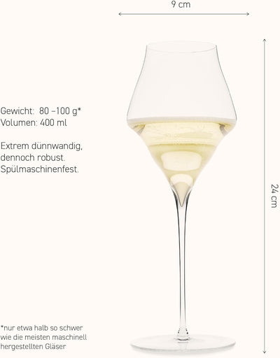 Josephine No. 4 | Champagne | Champagnergläser 6er Set designed by Kurt Josef Zalto 6 Stück (1er Pac