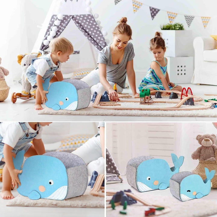 Lucky Sign - Aufbewahrungsbox Kinder Spielzeugkiste aus Filz faltbar für Jungen &amp; Mädchen Spielzeug-
