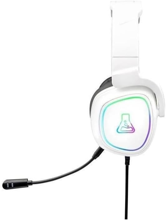THE G-LAB - Korp Radium Gaming Headset mit abnehmbarem Mikrofon, Gaming Kopfhörer mit LED Licht, Gam