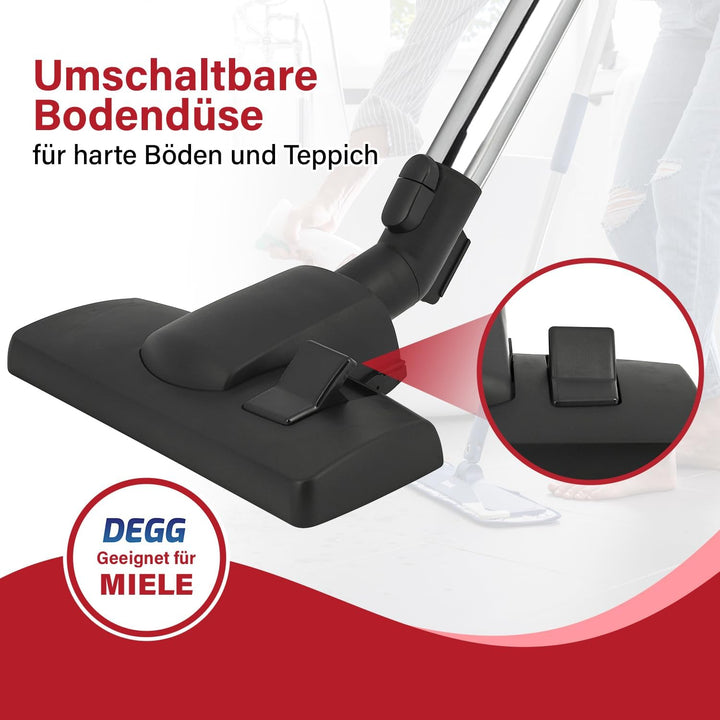 DEGG Kombidüse - Kompatibel mit Miele Staubsauger - 35mm Kombibürste Bodendüse, Staubsaugerdüse geei