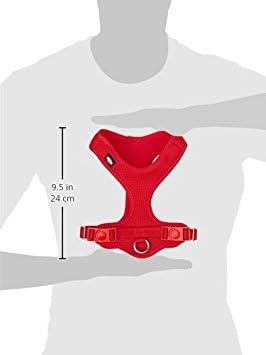 TRIXIE Comfort Soft Touren-Geschirr Grösse S: Brustumfang 33–50 cm/20 mm in rot - gepolstertes Hunde
