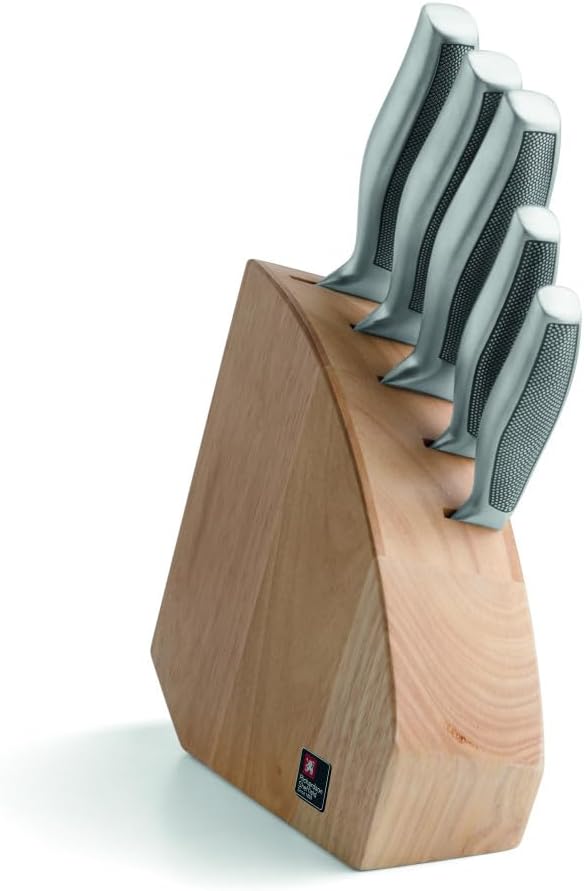 RICHARDSON SHEFFIELD SENSE MESSERBLOCK | inklusive 5 Messern | aus Kiefernholz | einfaches Entnehmen