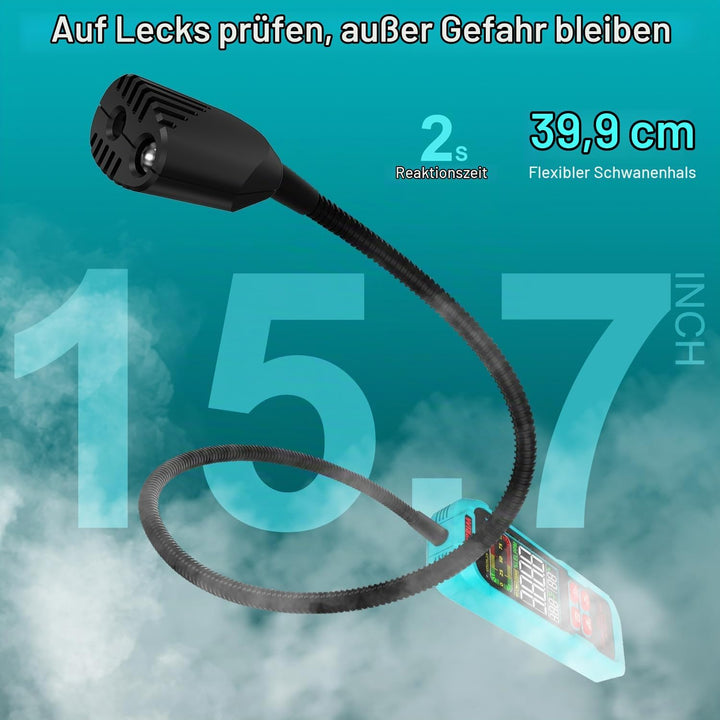 Kiprim Gasmelder Mit Verlängertem 40cm Schwanenhals, PPM Oder%LEL Echtzeit-Gaskonzentrationsanzeige,