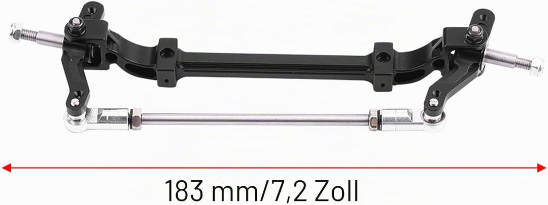 KIMISS Lesu 1/14 Aluminiumoy Lenkachse Aluminiumoyont End Lenkradachse für 1/14 RC Traktor LKW