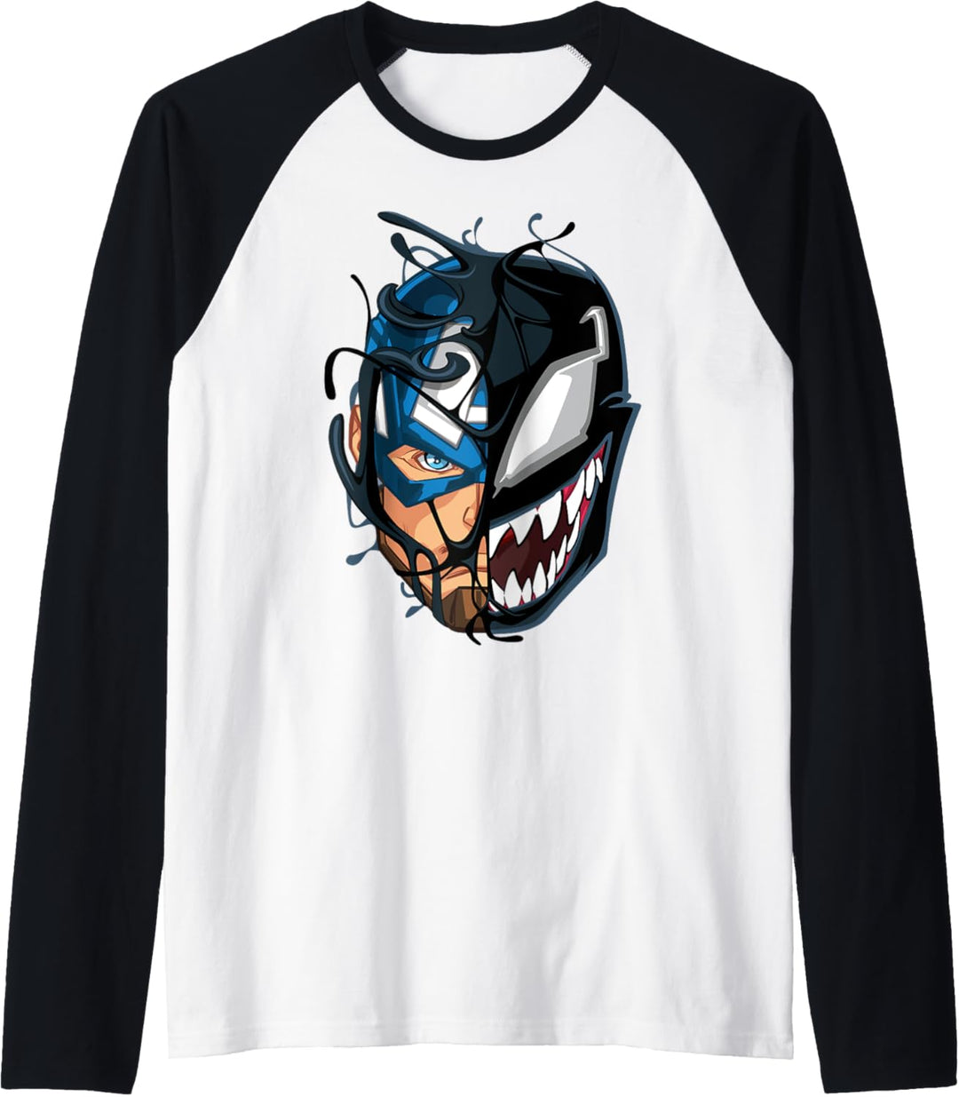 Marvel Captain America Venom Split Face Raglan