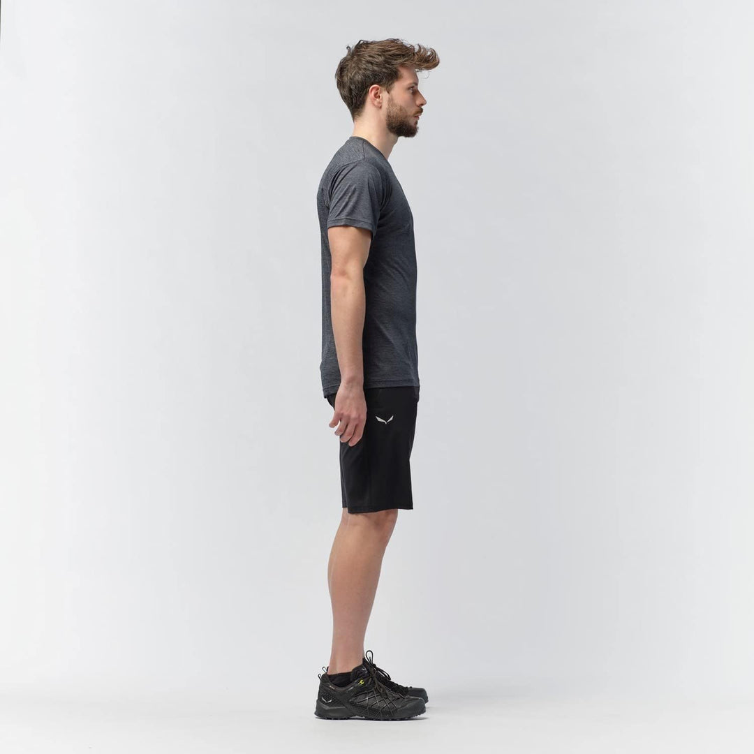 Salewa Herren Puez Melange Dry M S/S Tee Hemden & T-shirts M Black Out Melange, M Black Out Melange