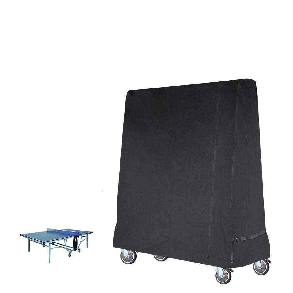 Gurkkst Premium Tischtennisabdeckung Wasserdichte Tischtennisplatte für Outdoor und Indoor Schwarz (