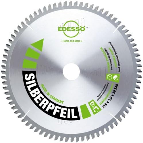 Edessö 46921630 HM-Kreissägeblatt Präzision-Silberpfeil 2/7/42 HW 216x3,0/2,0x30 Z=64 W40neg, silber