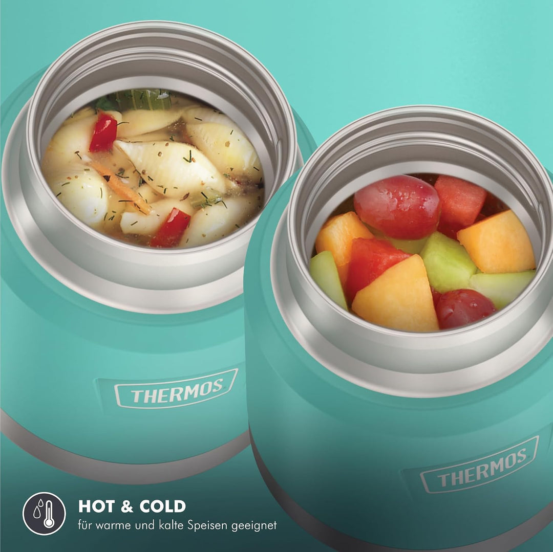 Thermos ICON Kids Thermobehälter für Essen 0,35l, türkis, seafoam, Edelstahl, absolut dicht, hält Sp