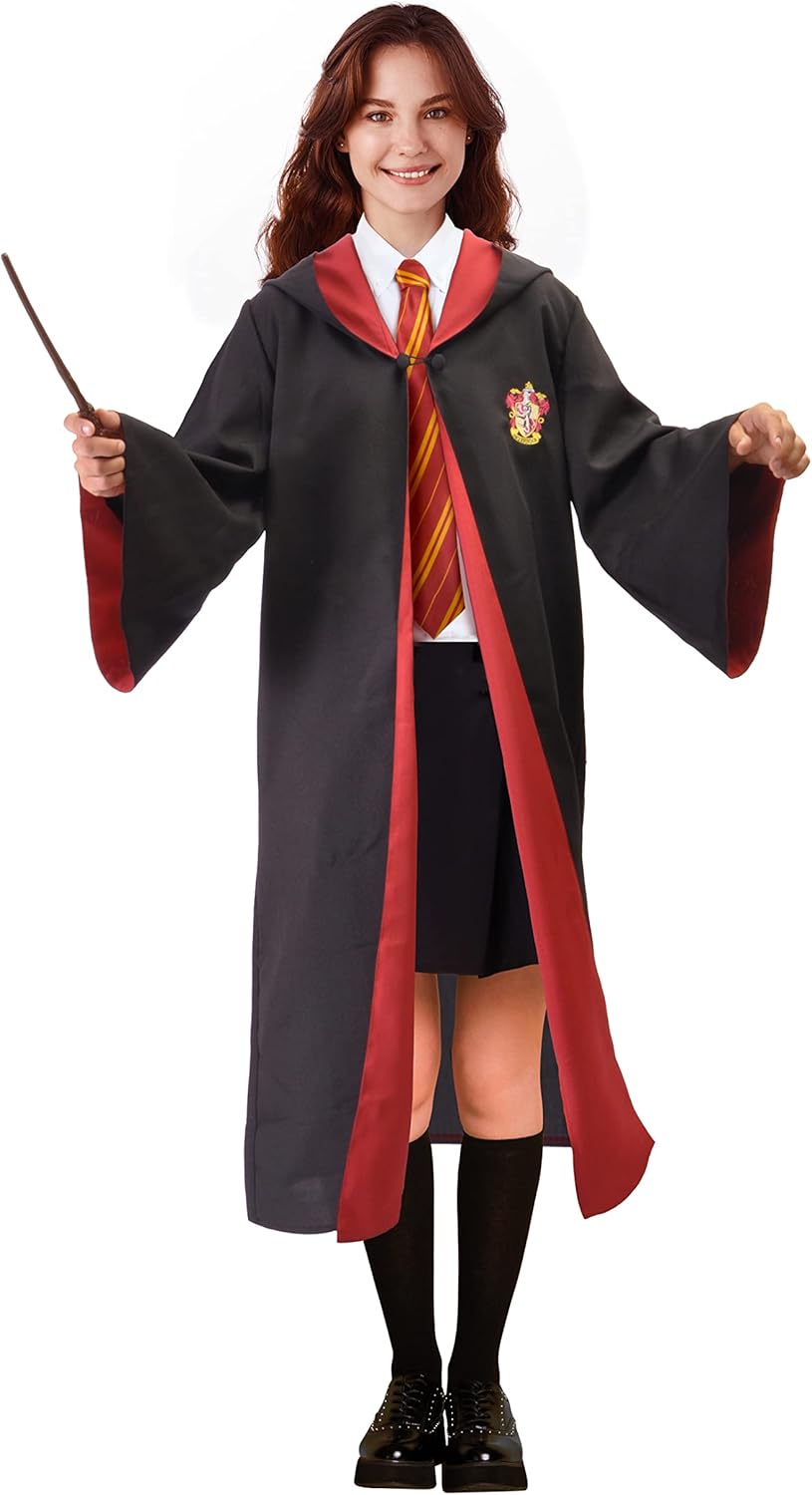 Ciao- Cloak Cape Tunic Deluxe official Harry Potter Wizarding World (One size adult) with embroidere