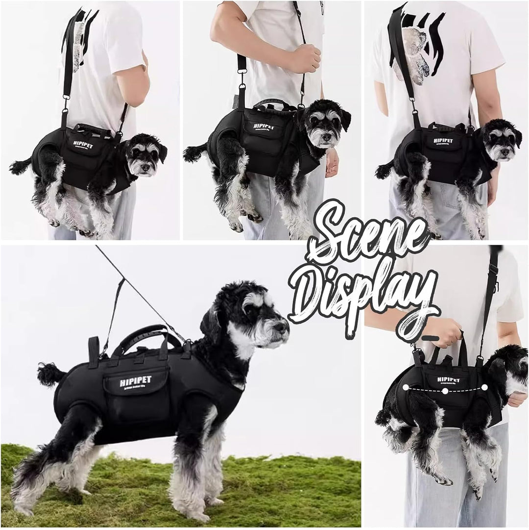 PETCUTE 4 in 1 Hundetragetasche,Hebegeschirr für grosse Hunde,Atmungsaktiv Haustier Umhängetasche Tr