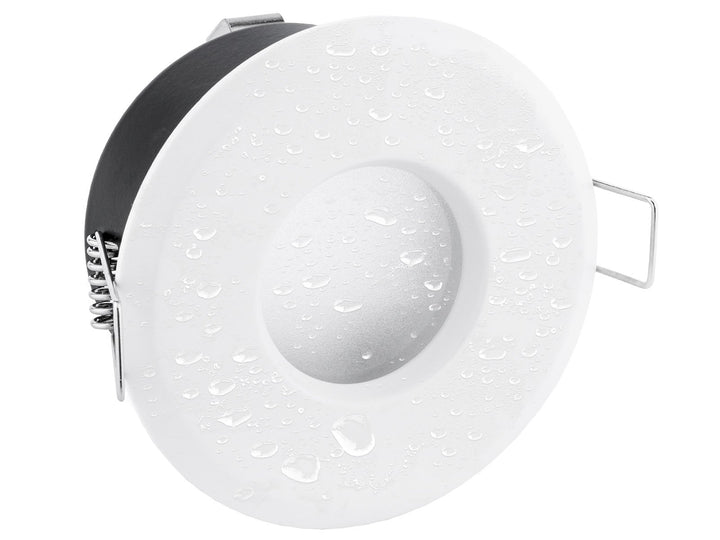 linovum extra flacher Deckenspot in rund weiss inkl. LED Modul 4W warmweiss - Einbaustrahler IP65 Wa