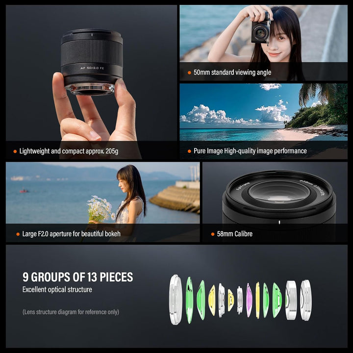 VILTROX 50mm F2.0 Full Frame Autofokus Objektive für Sony E Mount Kamera Objektive Camera Lenses FE