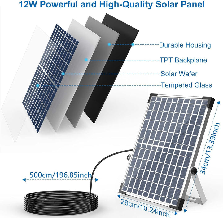 AISITIN 12W DIY Solar Springbrunnen, Neuestes Upgrade Solar Teichpumpe mit 2M Wasserleitung Solarbru