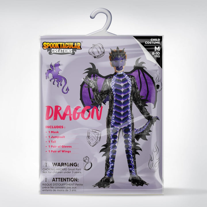 Spooktacular Creations Kind Jungen Drachenkostüm, Drachenflügel und Maske, Halloweenanzug Drachenanz