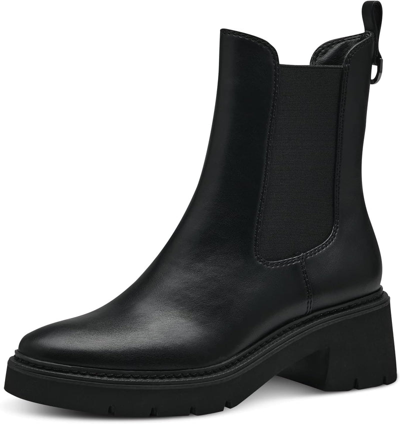 Tamaris Damen Chelsea Boots, Frauen Stiefeletten,TOUCHit-Fussbett 37 EU Schwarz, 37 EU Schwarz