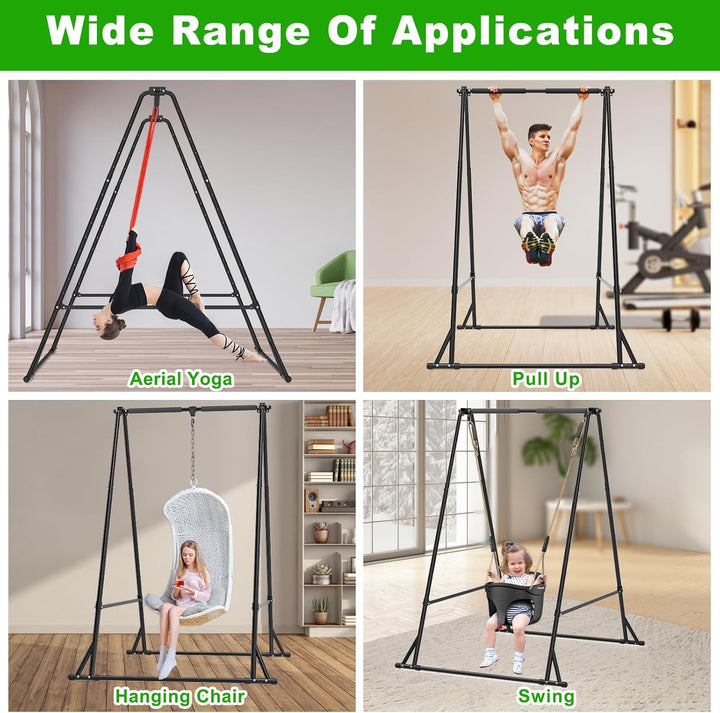 Kipika Klappbare Klimmzugstange, Aerial-Yoga-Gestell & Rahmen für Hängesessel, Höhenverstellbar, Sta