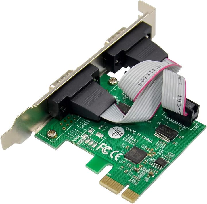 InLine PCIe Schnittstellenkarte, 2X Seriell RS-232, COM-Port, AX99100, Low-Profile, für Windows & Li