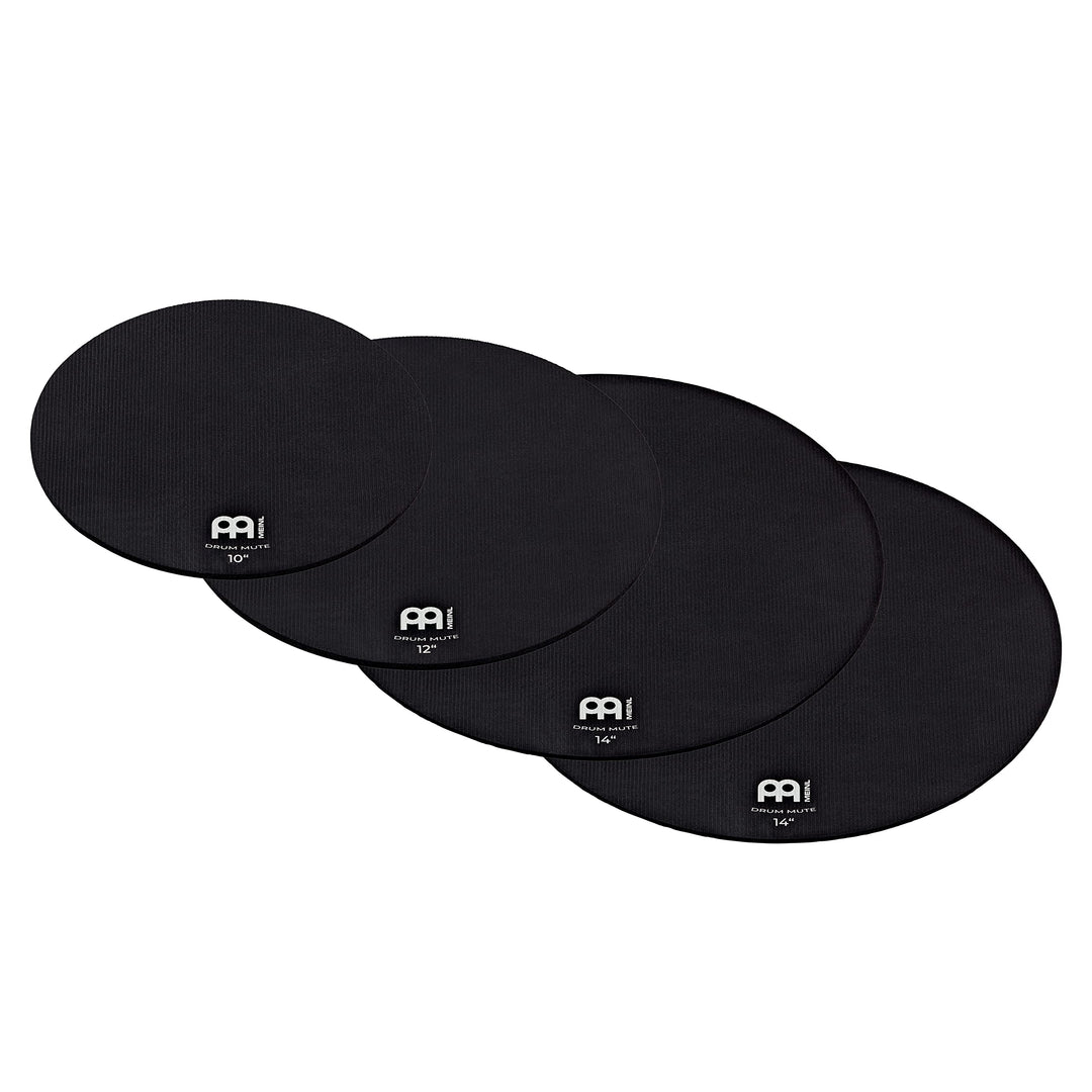 Meinl Drum Mute Set mit 10, 12, 14 und 14 Zoll Trommel Dämpfer - Schlagzeug Zubehör, Schwarz (MDM-10