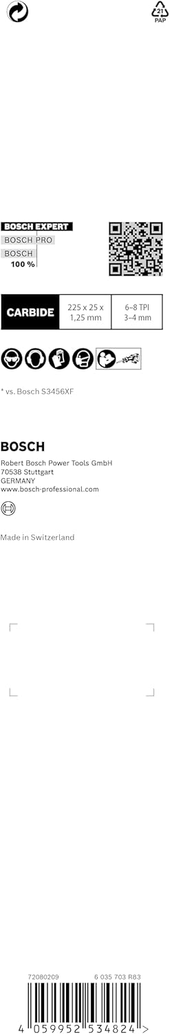 Bosch Professional 3x Expert ‘Multi Material’ S 1156 XHM Säbelsägeblatt (für Gusseisen, Länge 225 mm