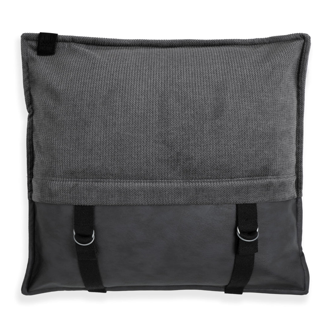 KNIT FACTORY - Otis Kissen - Dekokissen - Sofakissen - Mit Kissenfüllung - 50x50 cm - Anthrazit, Ant