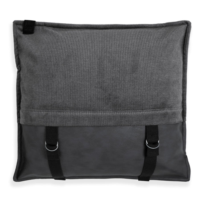 KNIT FACTORY - Otis Kissen - Dekokissen - Sofakissen - Mit Kissenfüllung - 50x50 cm - Anthrazit, Ant