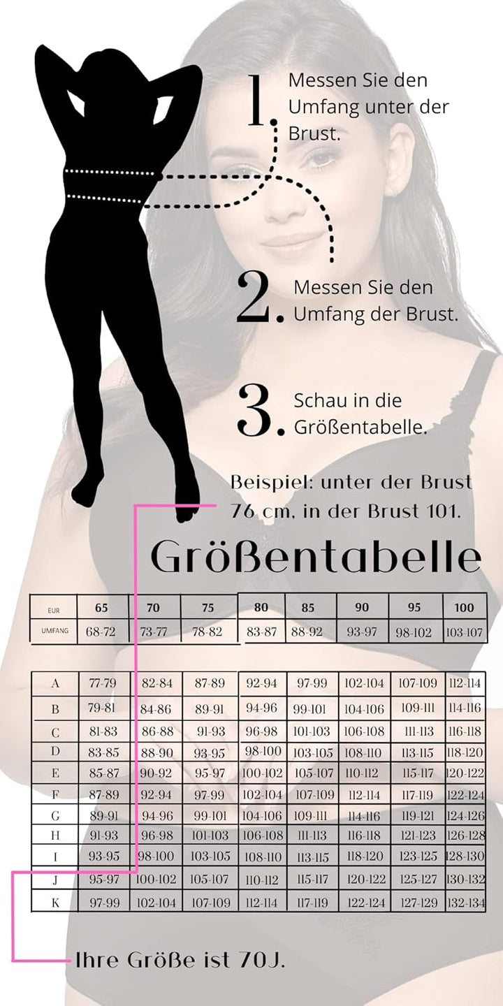 Nipplex Pepite Push-up-BH für Damen – Glatter, Gepolsterter BH mit Spitze – Dekolleté-Enhancer-BH –