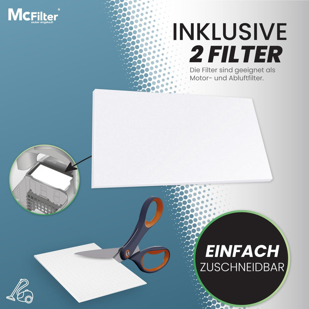 McFilter I 20 Staubsaugerbeutel als Alternative für Swirl PH86 I geeignet für Philips, AEG, Electrol