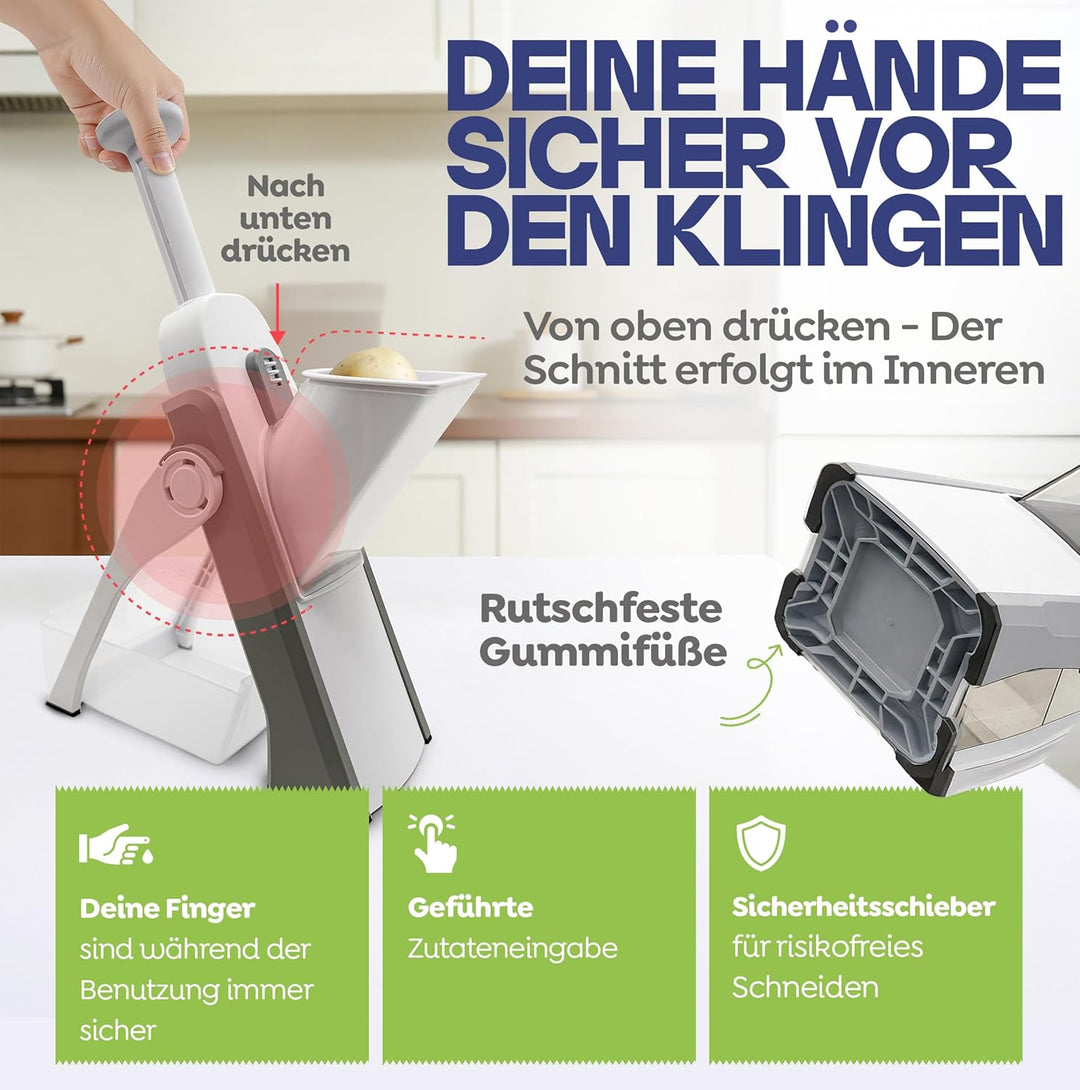 Katana Pro 10 in 1™ Gemüsehobel Verstellbar Multifunktional - Allesschneider klappbar - Mandoline Ge
