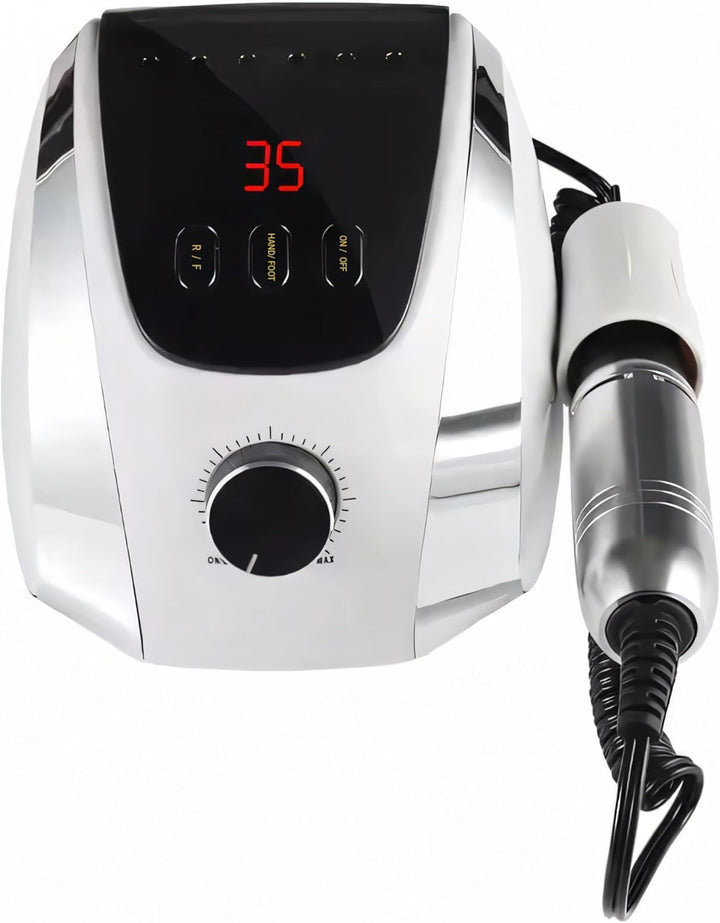 Retoo Nagelfräser Elektrische 35000 U/Min 65W Professionelle Nagelfeile mit LED Display Fräser für G