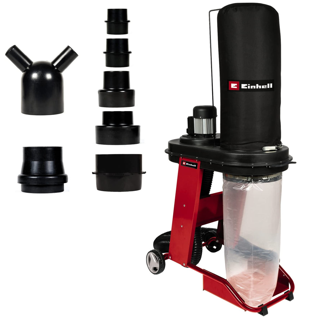 Einhell Absauganlage TE-VE 550/2 A (550 Watt, laufruhiger Induktionsmotor, Automatiksteckdose mit St