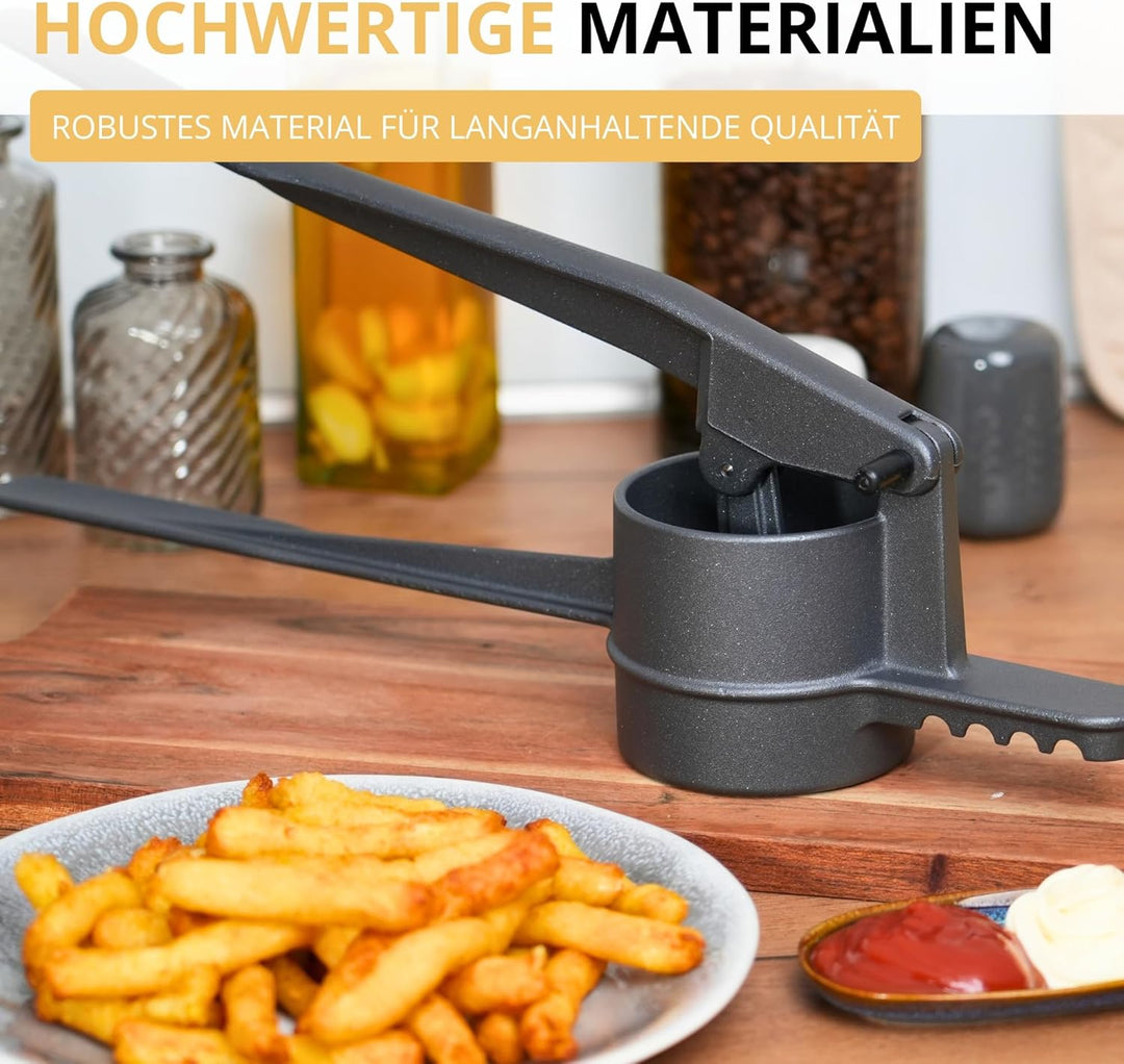 Westmark Pommespresse Black Edition – Churropresse, Kartoffelpresse mit Griffiger Spezialbeschichtun