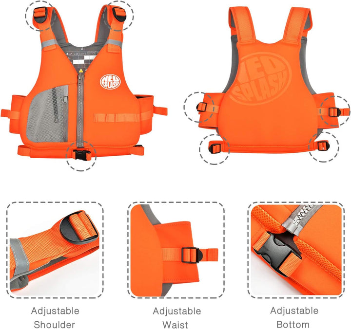 Schwimmlernweste Erwachsene, Schwimmhilfe, Festtoffweste ideal für den Wassersport, Kajak, Bootfahre