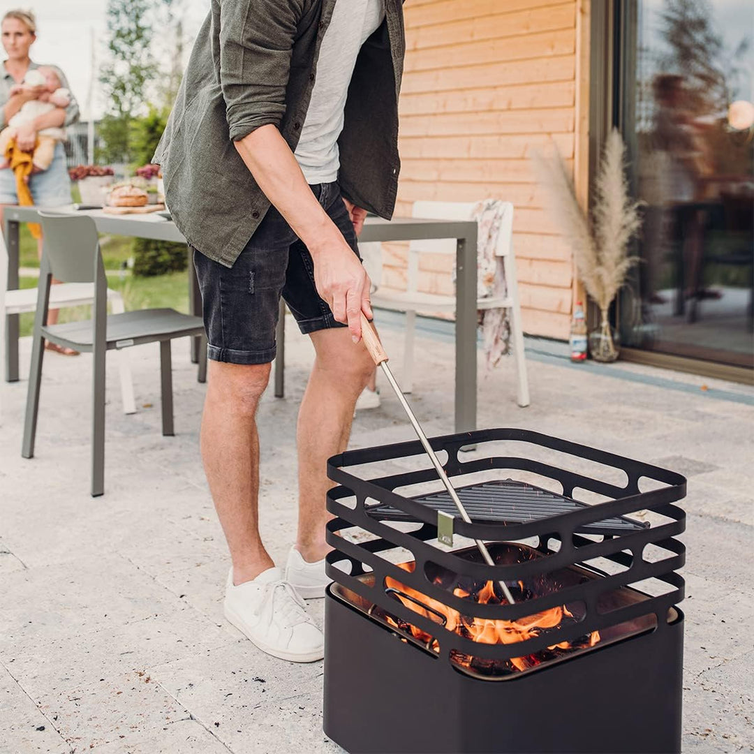 höfats - Schürhaken mit Flammenbläser - Kaminbesteck für einfaches und sicheres Entfachen des Feuers