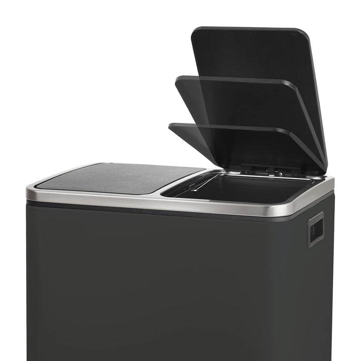 SVITA TM2X15 Treteimer 30 Liter Abfalleimer Mülleimer Design Mülltrennung Papierkorb Küchen-Ordnung