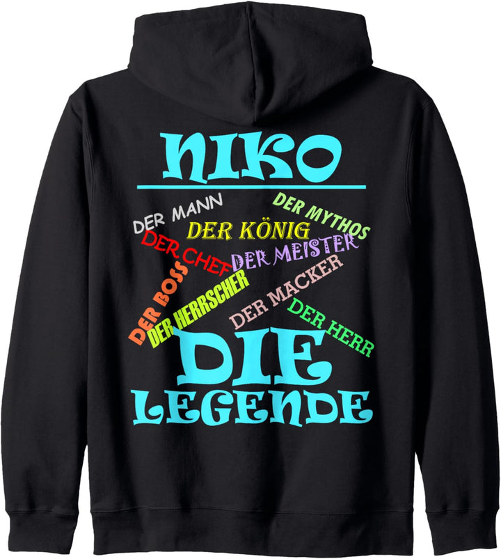 Lustiger Männer Name Vorname Niko mit Spruch zu Weihnachten Kapuzenjacke
