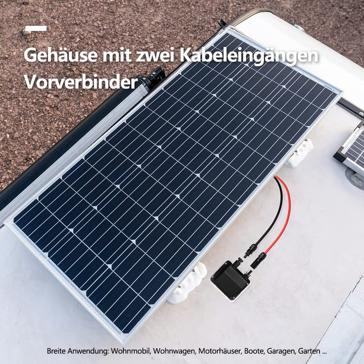 Sayhome ABS Double Solar Kabeleinführung Gehäuse mit 10ft 10awg weichem Kupferkabel, für Wohnmobil,