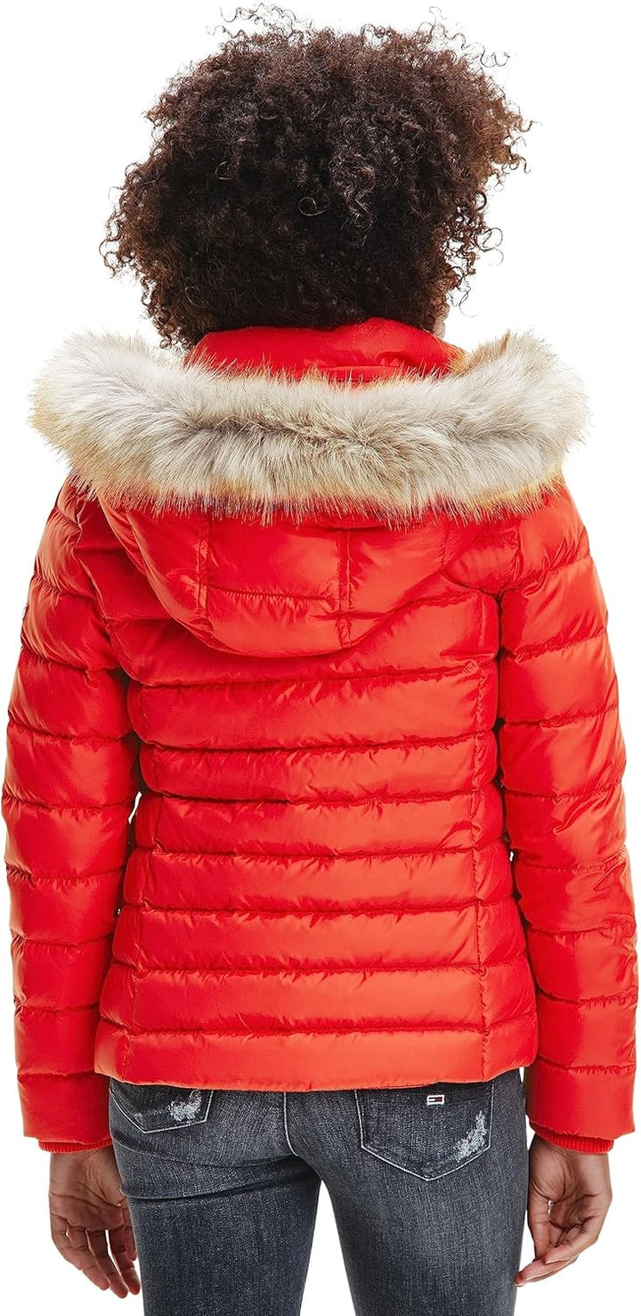 Tommy Jeans Damen Daunenjacke Basic Winter Rouge (Deep Crimson) XS, Rouge (Deep Crimson) XS